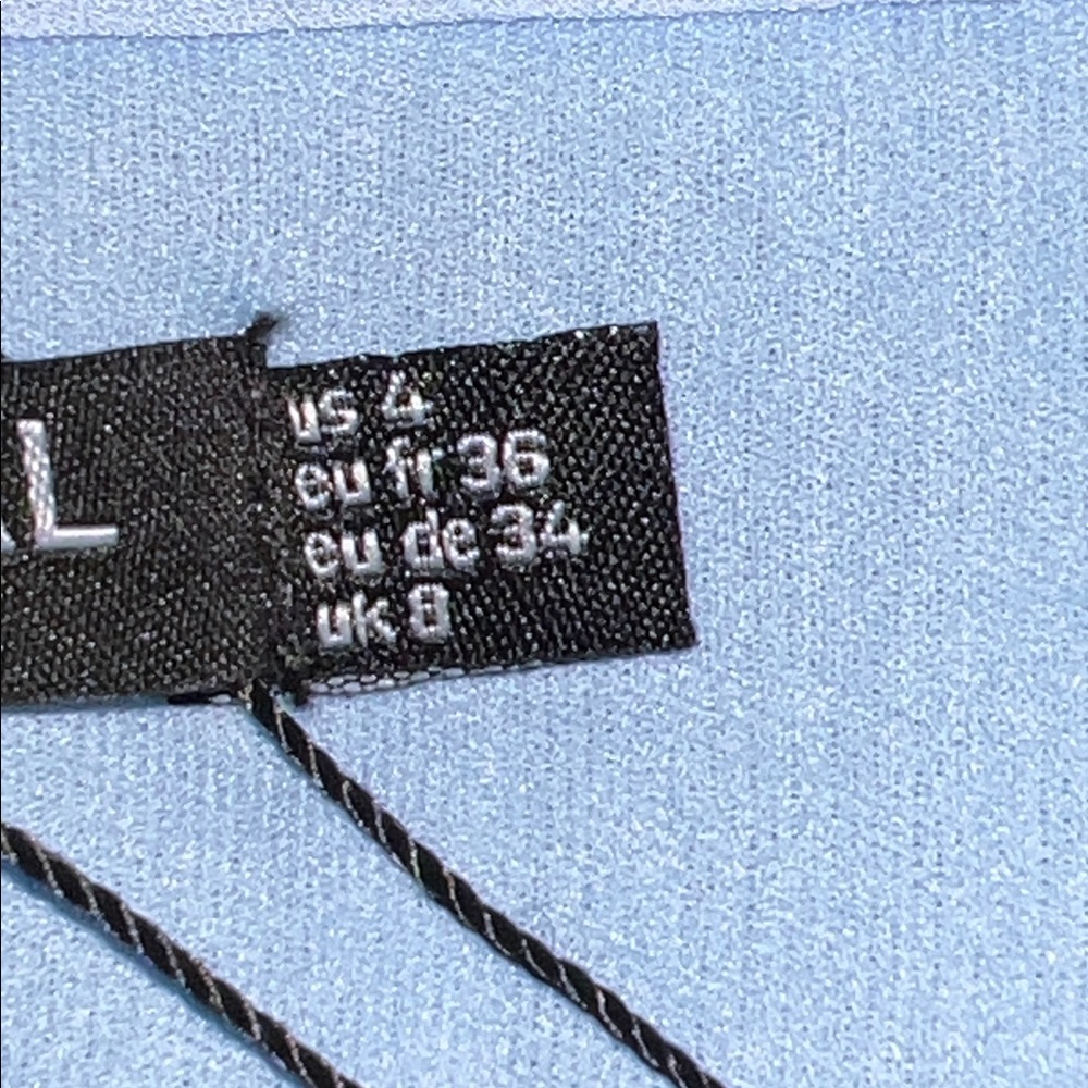 Nasty Gal Collection Frill in Love V Neck Maxi Dress Cornflower Blue 4 New - Picture 8 of 12